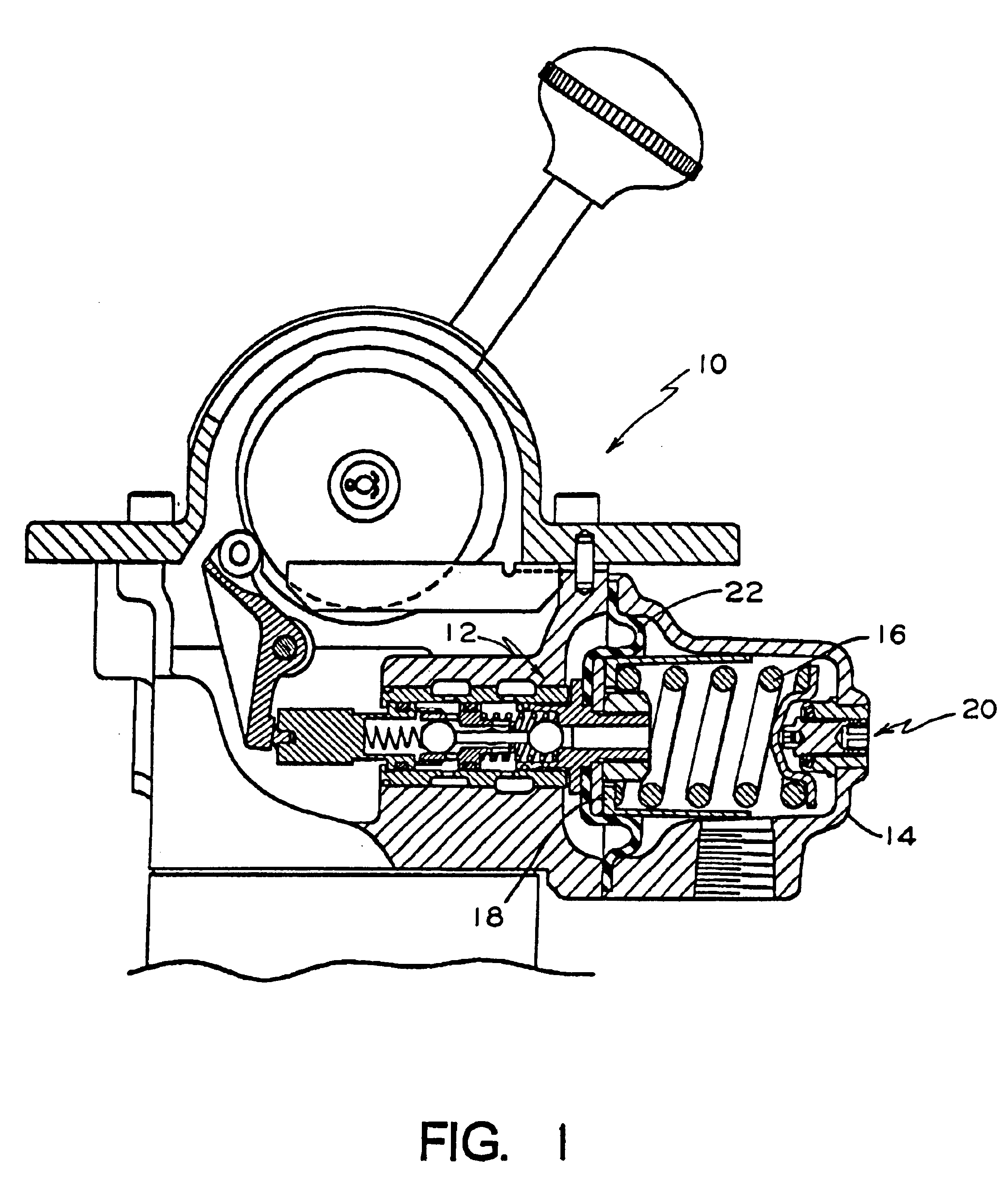 Locomotive brake valve equipped with a range spring dampener