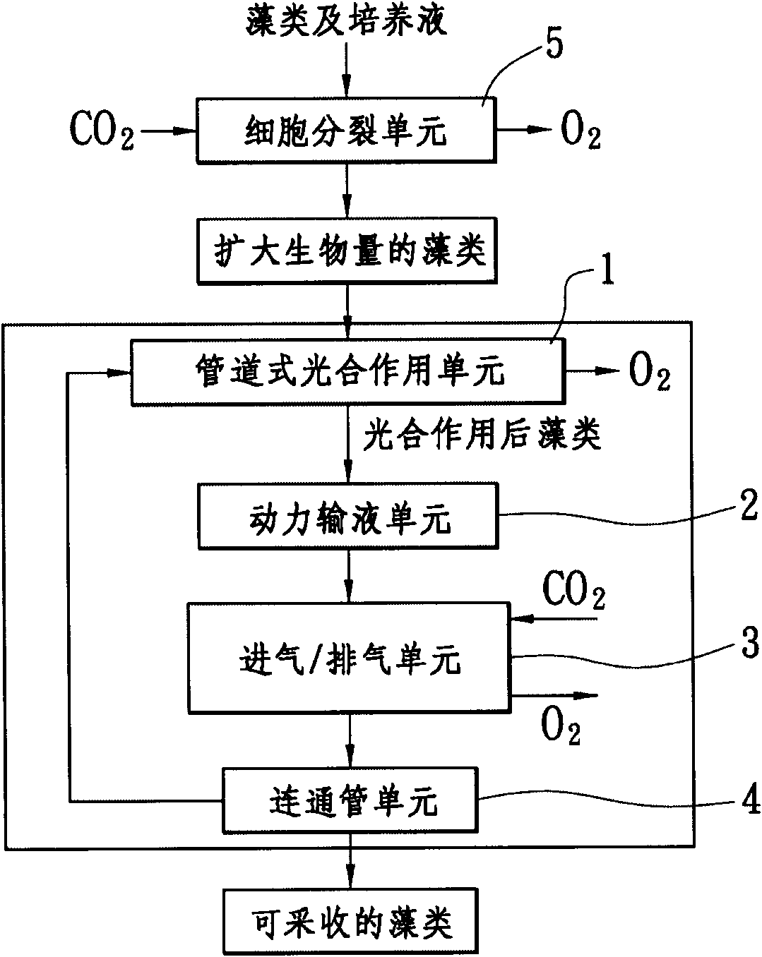 Industrialized culture method for alga and system thereof