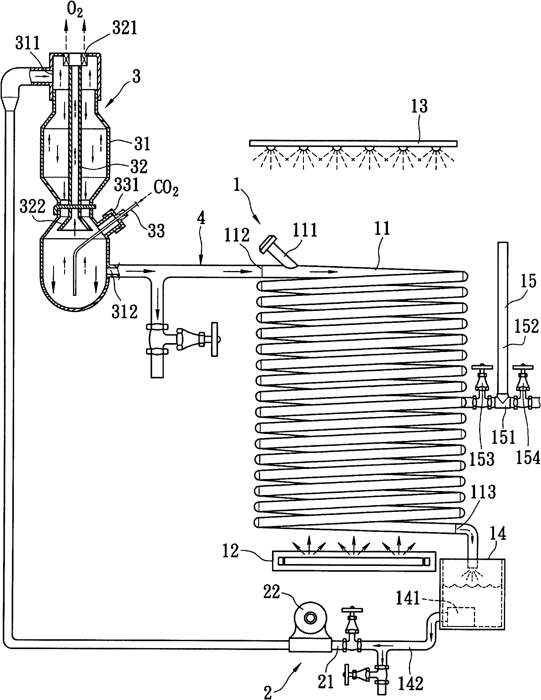 Industrialized culture method for alga and system thereof