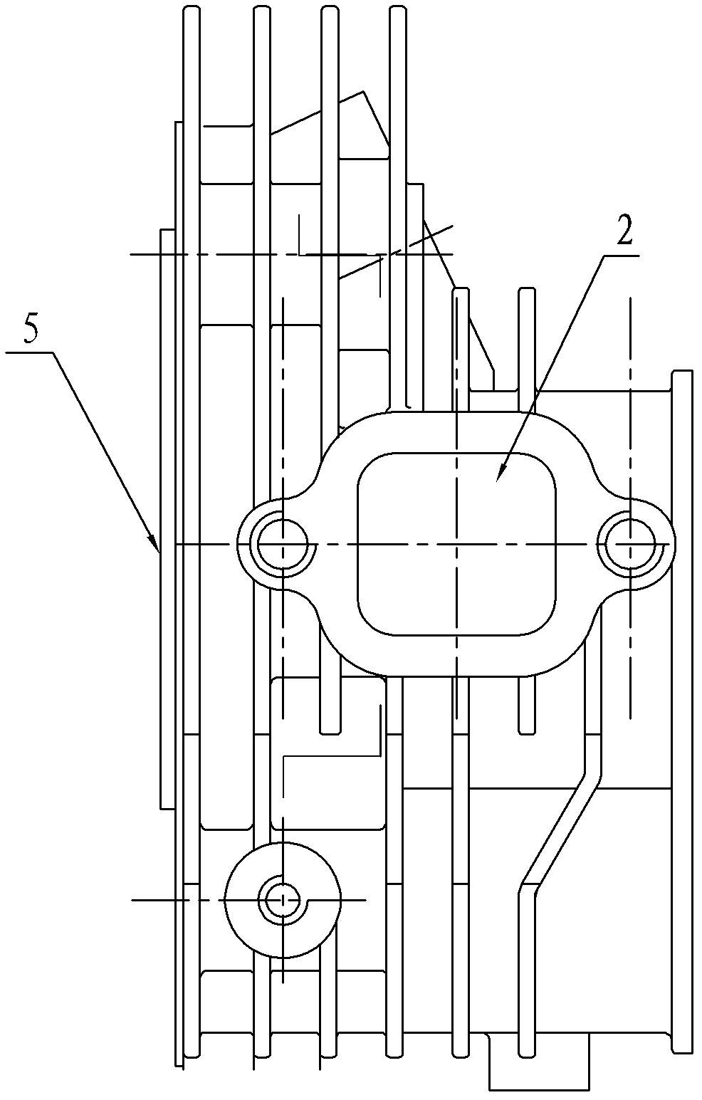 Die-cast air cylinder cover of air-cooled single-cylinder diesel engine