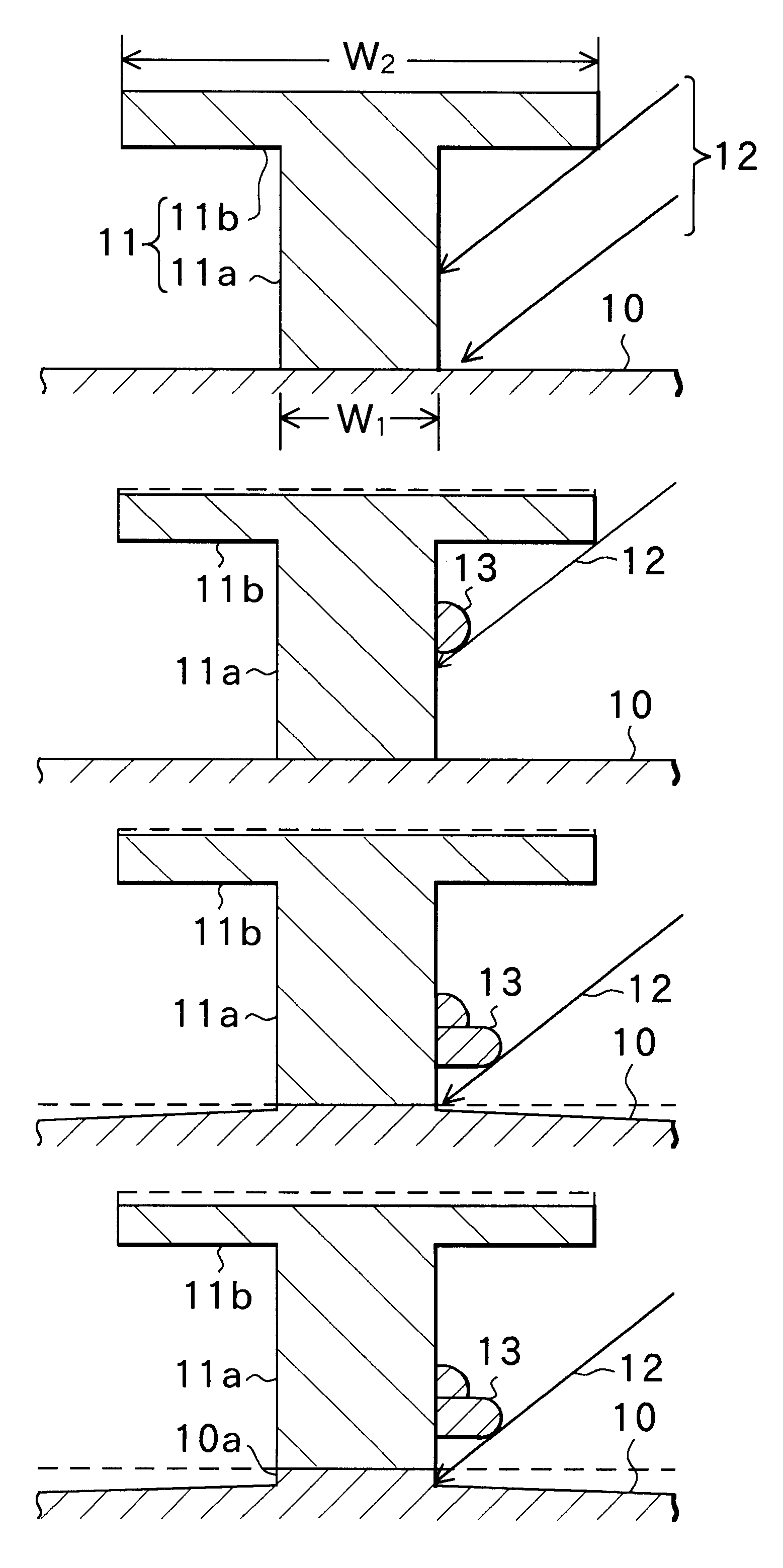 Etching mask, method of making same, etching method, magnetic head device and method of manufacturing same