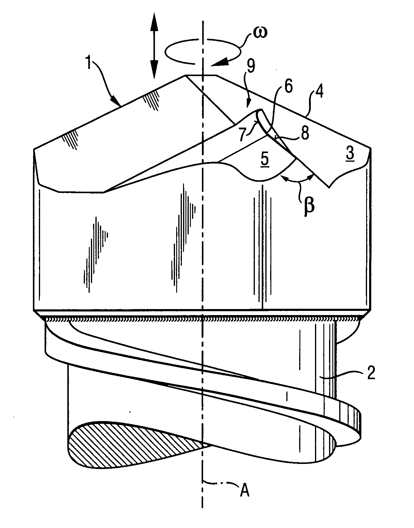 Hard material drilling head