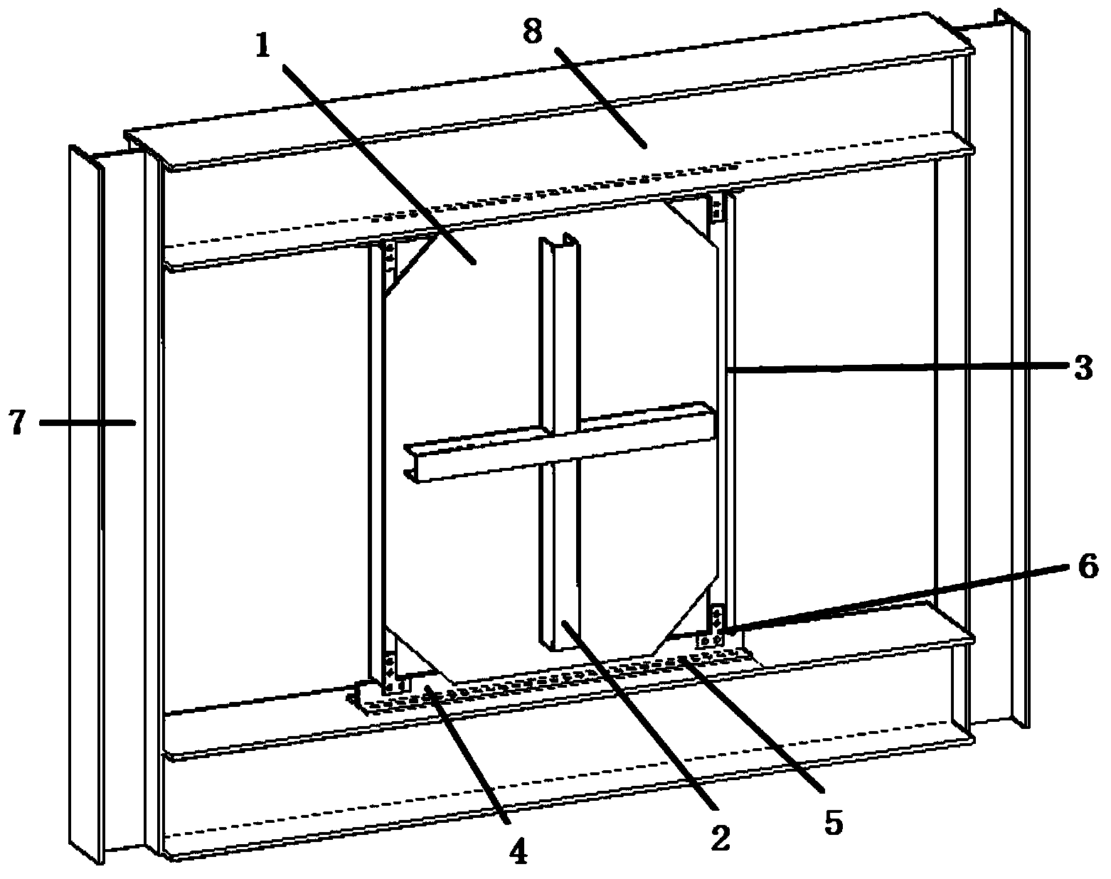 Assembling type reinforcing steel plate shear wall