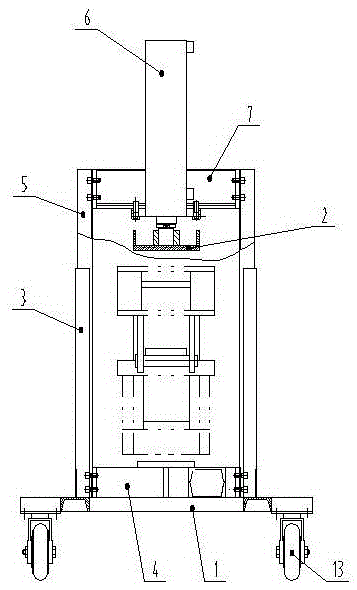 Floating-type disassembling and assembling machine for inspection and maintenance of single-rotating-arm wheel-set axle box of rail vehicle