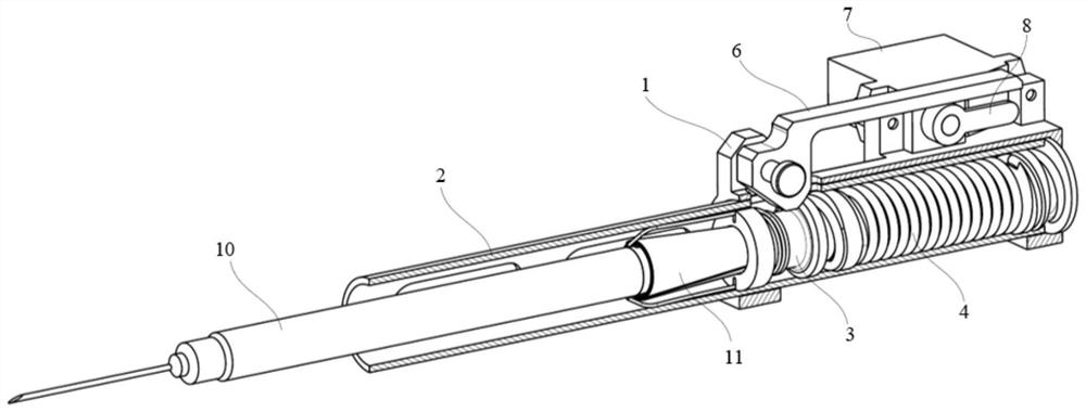 Dart launching device assembled on unmanned aerial vehicle