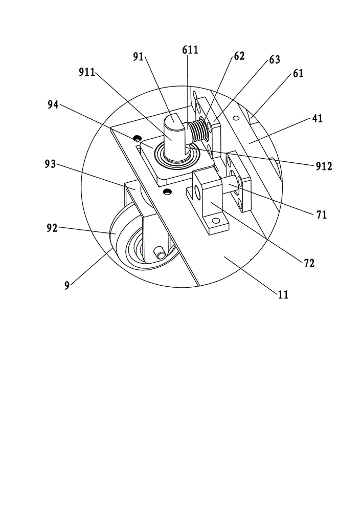Directional and universal wheel interchanging device of automatic guided vehicle