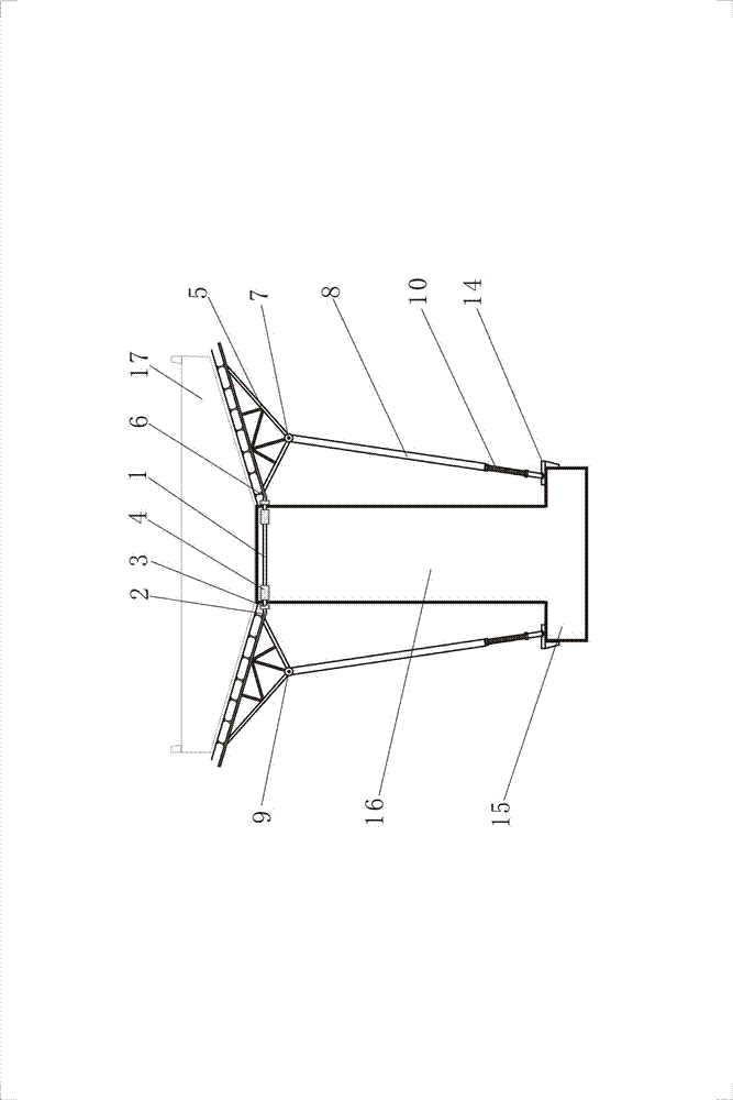 Cantilever diagonal bracing bracket for casting bridge pier cover beam