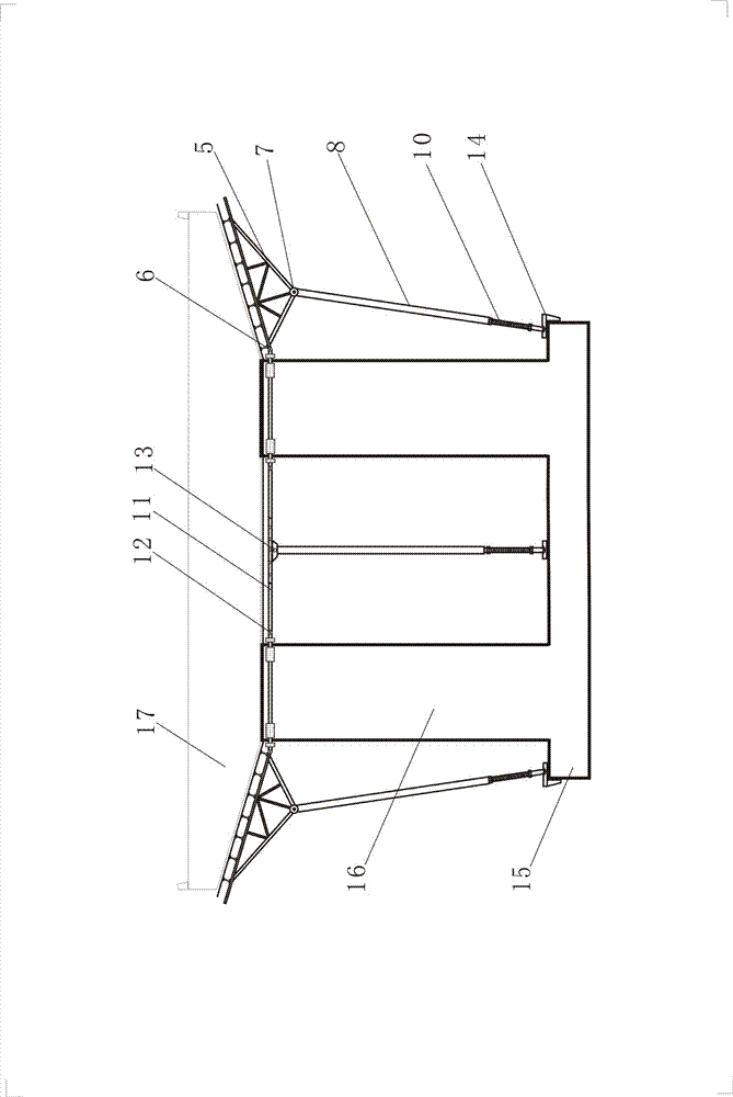 Cantilever diagonal bracing bracket for casting bridge pier cover beam