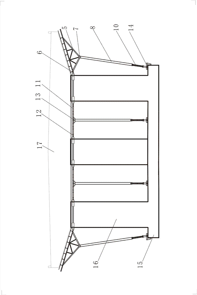 Cantilever diagonal bracing bracket for casting bridge pier cover beam