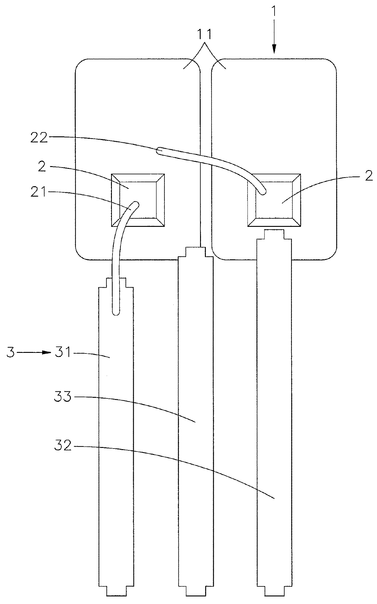 Integrated series schottky diode rectifier