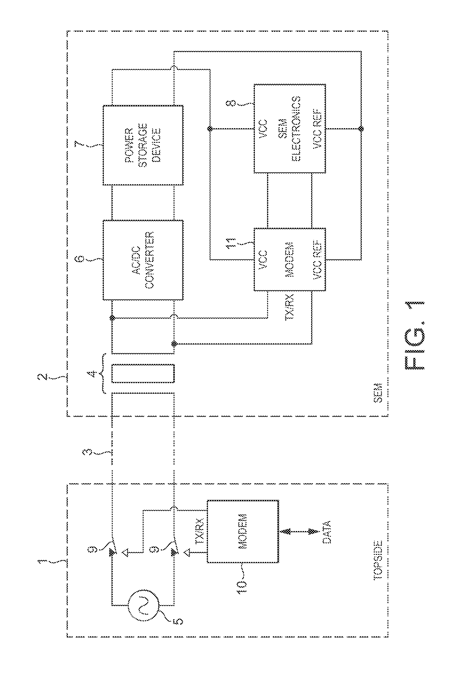 Transmitting electrical power and communication signals
