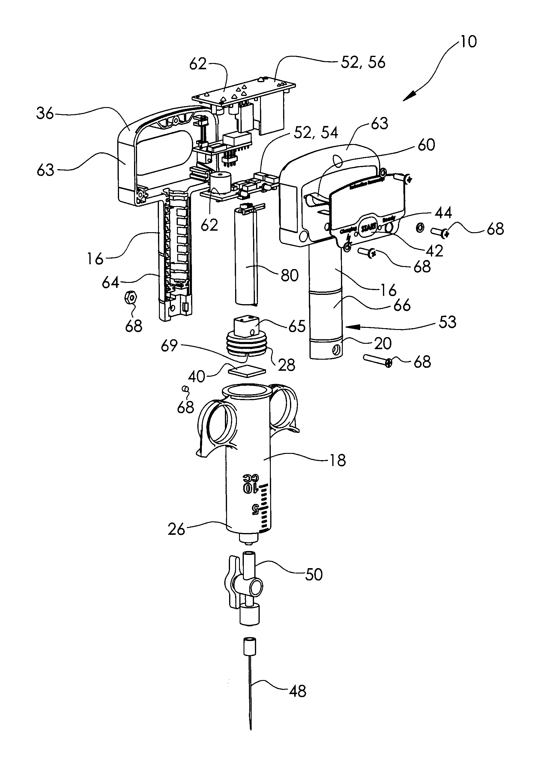 Apparatus and method for treating and dispensing a material into tissue