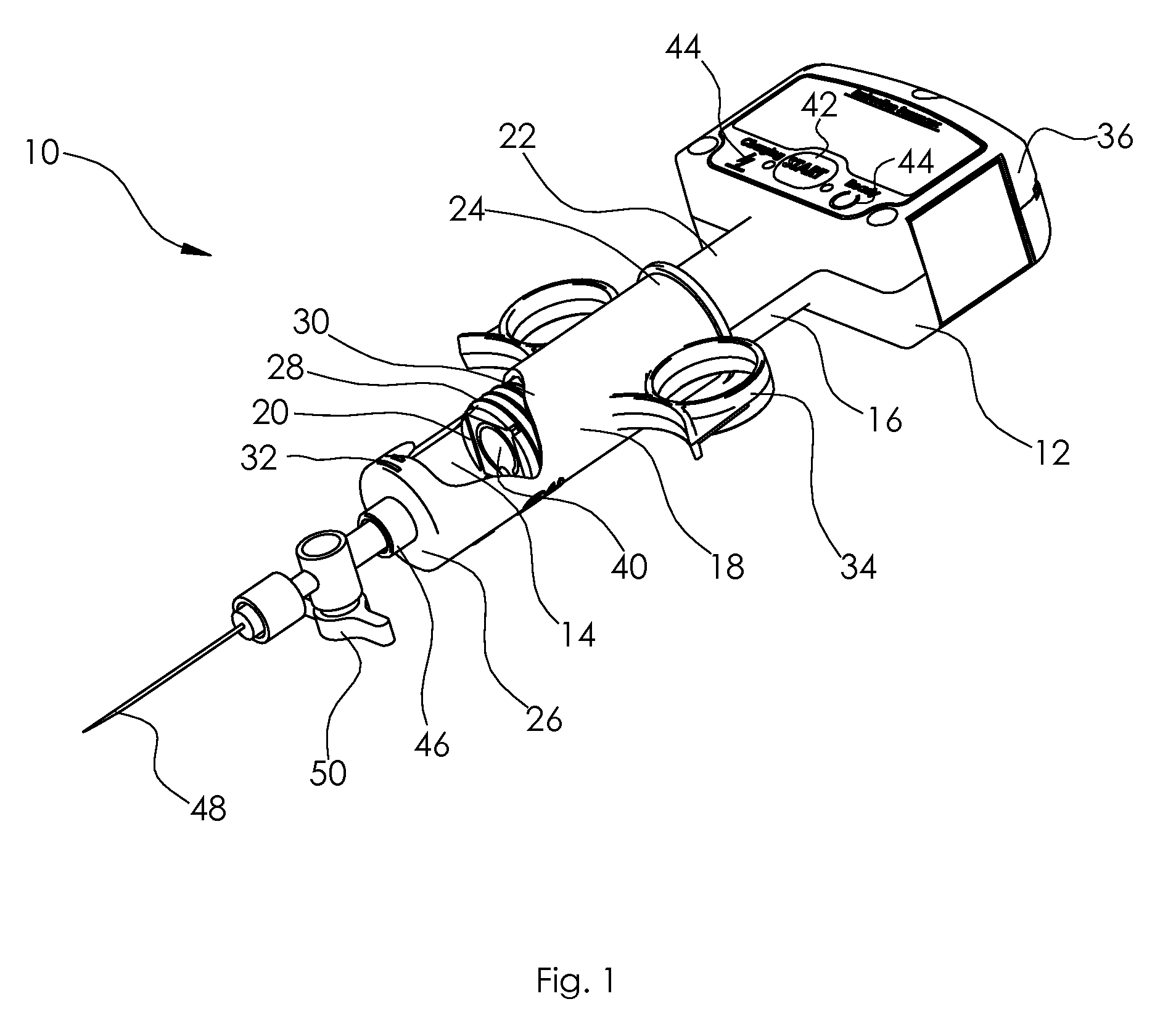 Apparatus and method for treating and dispensing a material into tissue