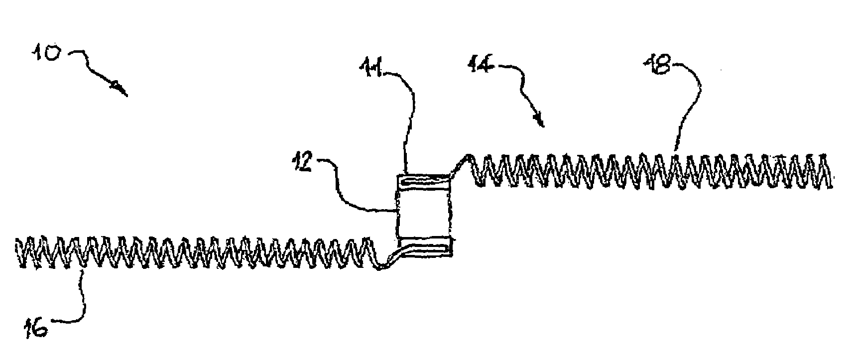 Electronic device for a tire having an extensible antenna