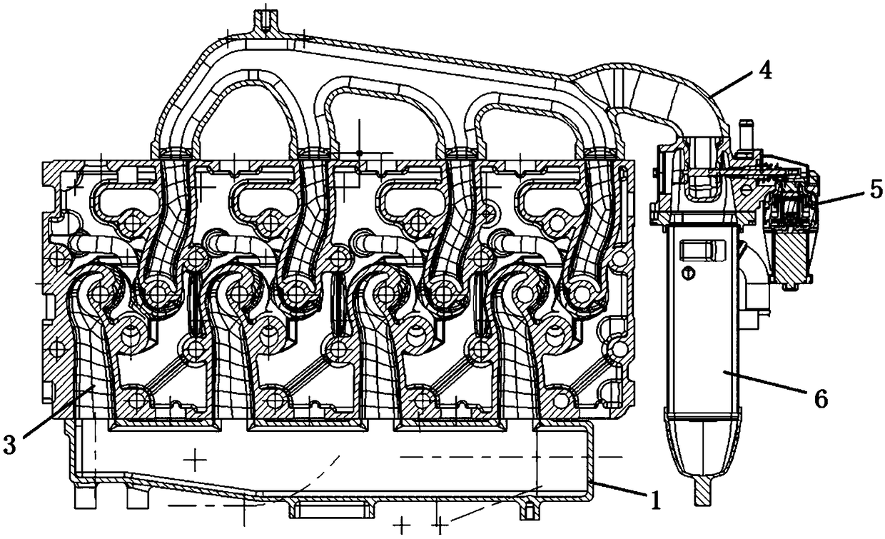 Air feeding system of four-cylinder engine