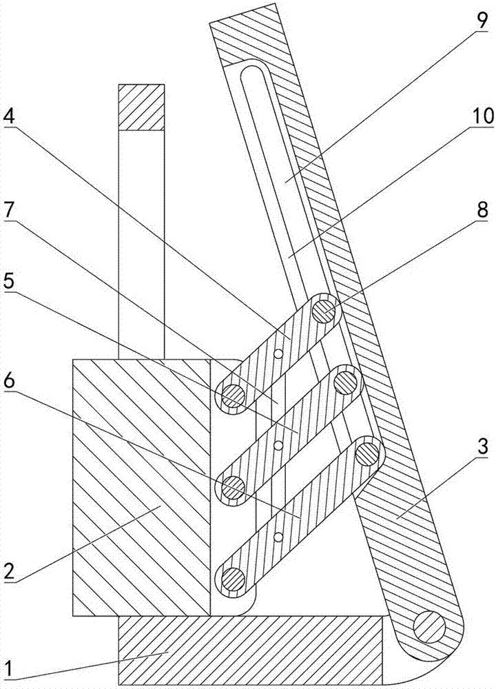 Slope joint mechanism and concrete box girder lifting appliance