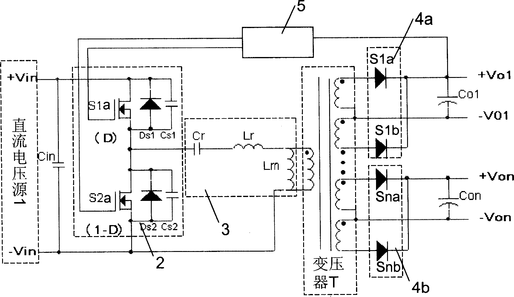 Multi-channel output DC-DC inverter