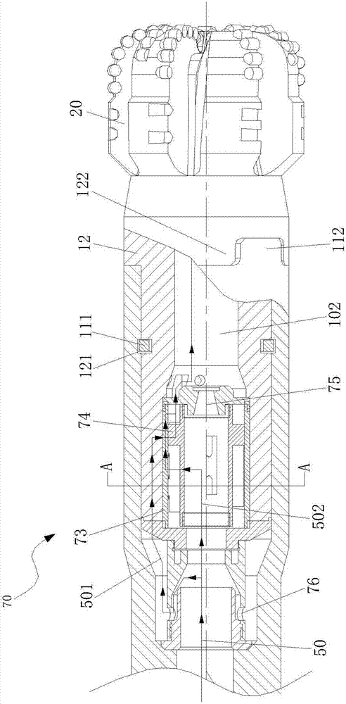 Vibration-torsion compound impact speed-up drill bit