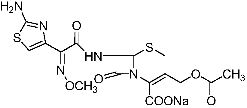 Method for preparing cefotaxime through solid-phase synthetic method