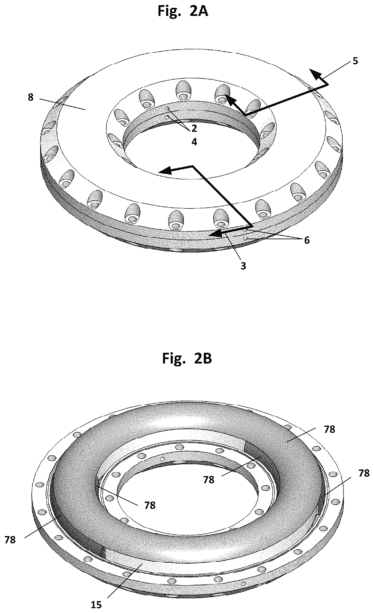 Rotary seal facilitating fluid flows through a rotating toroidal mass within a pressurized housing vessel