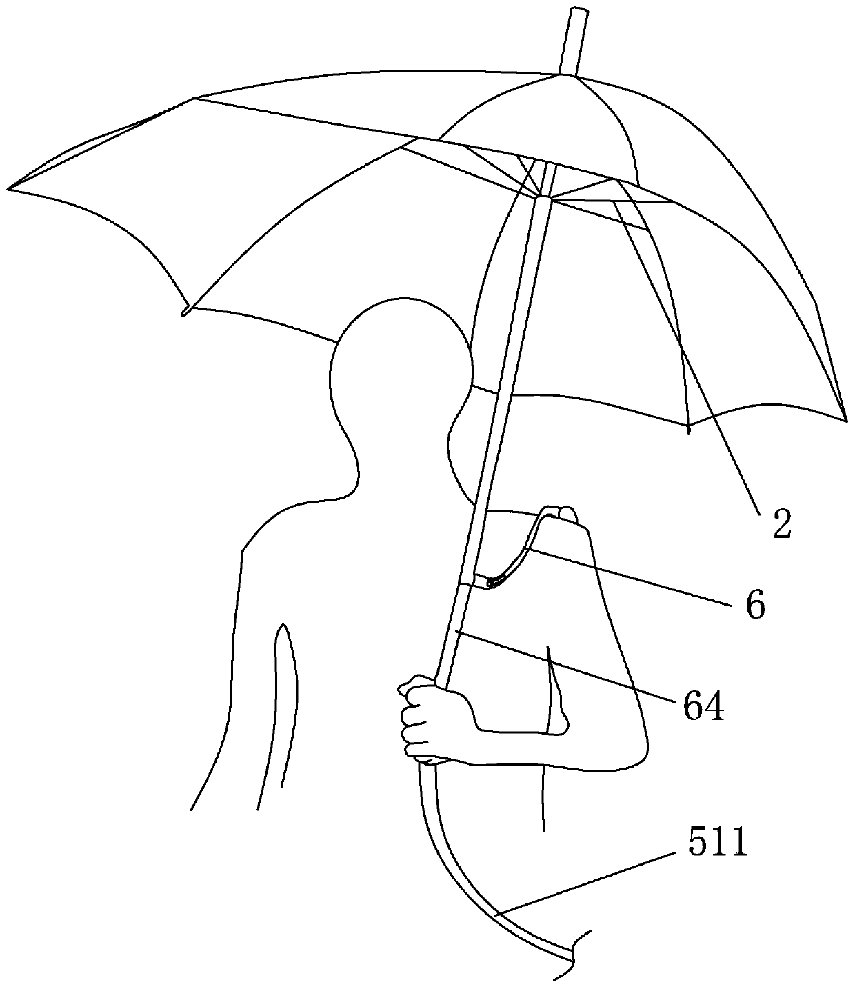 Labor-saving and convenient safety parent-child umbrella