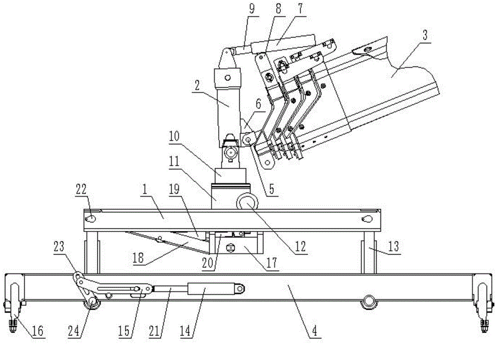 A special spreader that can realize arbitrary angle adjustment and rotation