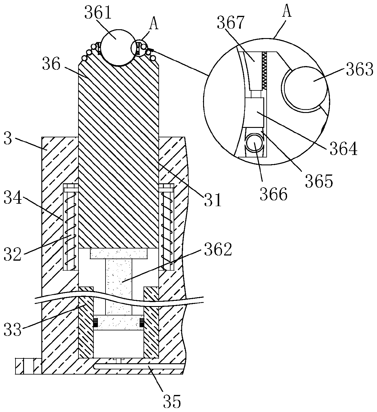 Parking space calibration device for underground stereo garage