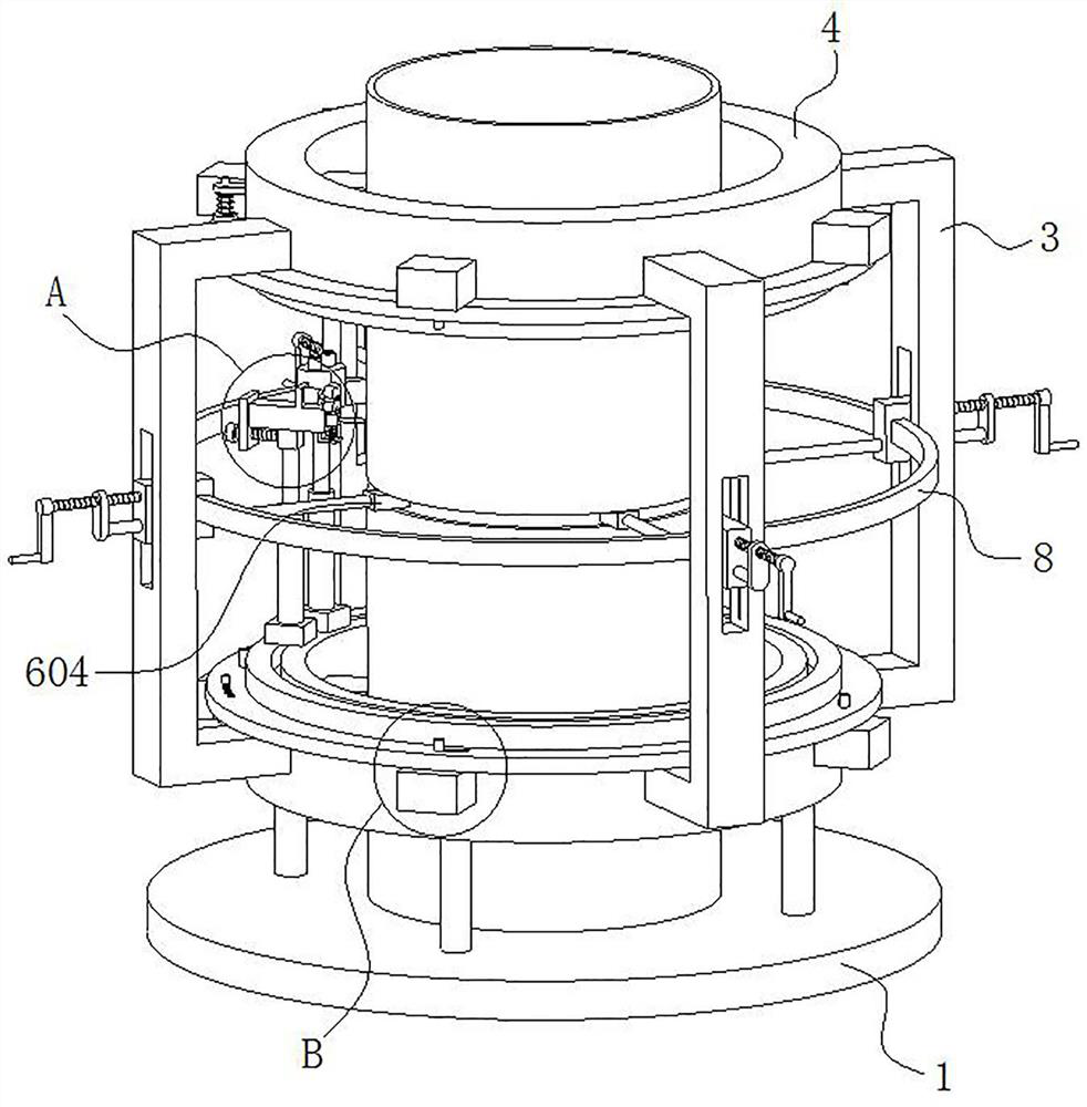 A metal material ring welding machine