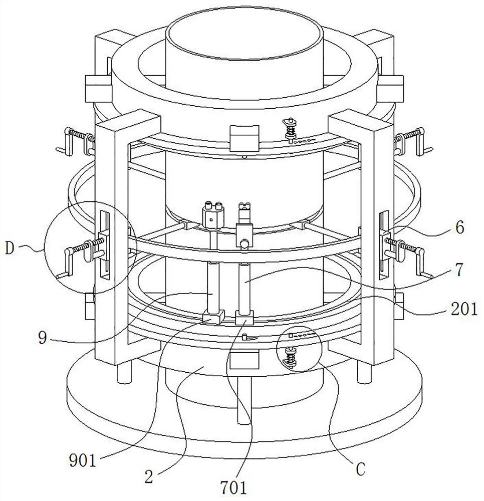 A metal material ring welding machine