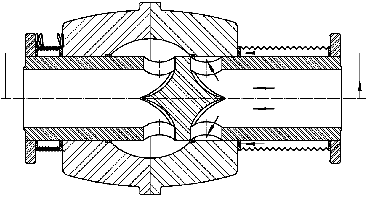 Core tube valve capable of achievingautomatic cutting duringbothway pipeline burst