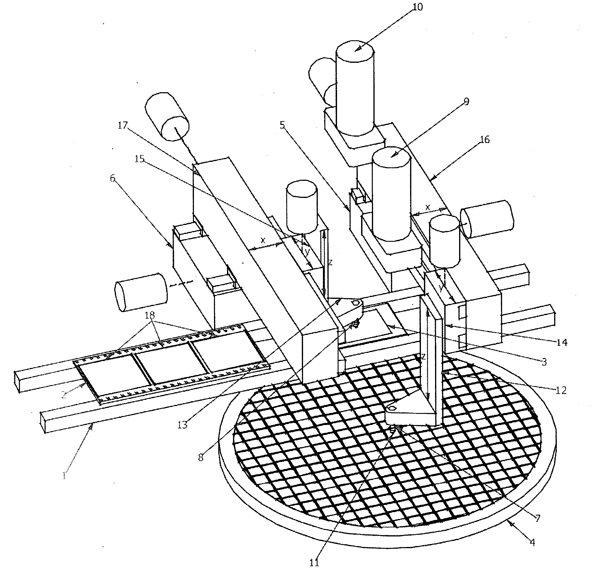 Semiconductor apparatus with multiple delivery devices for components