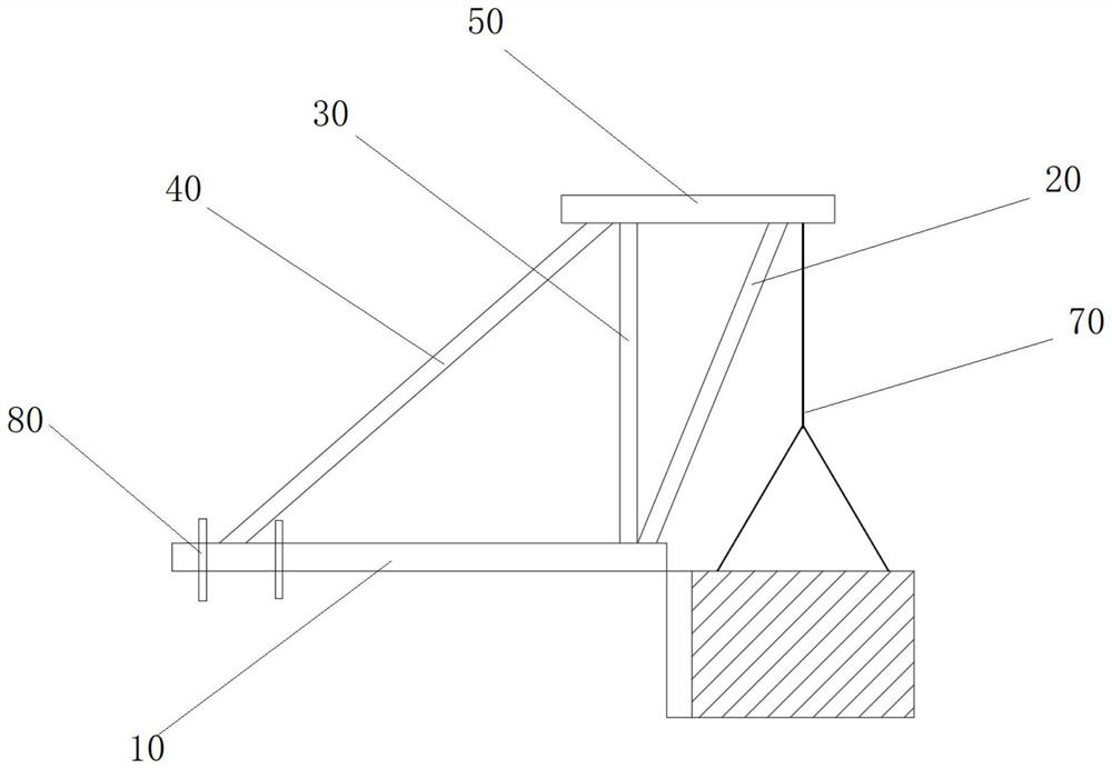 Variable cross-section prestress continuous box girder bridge deck crane hoisting and dismantling method