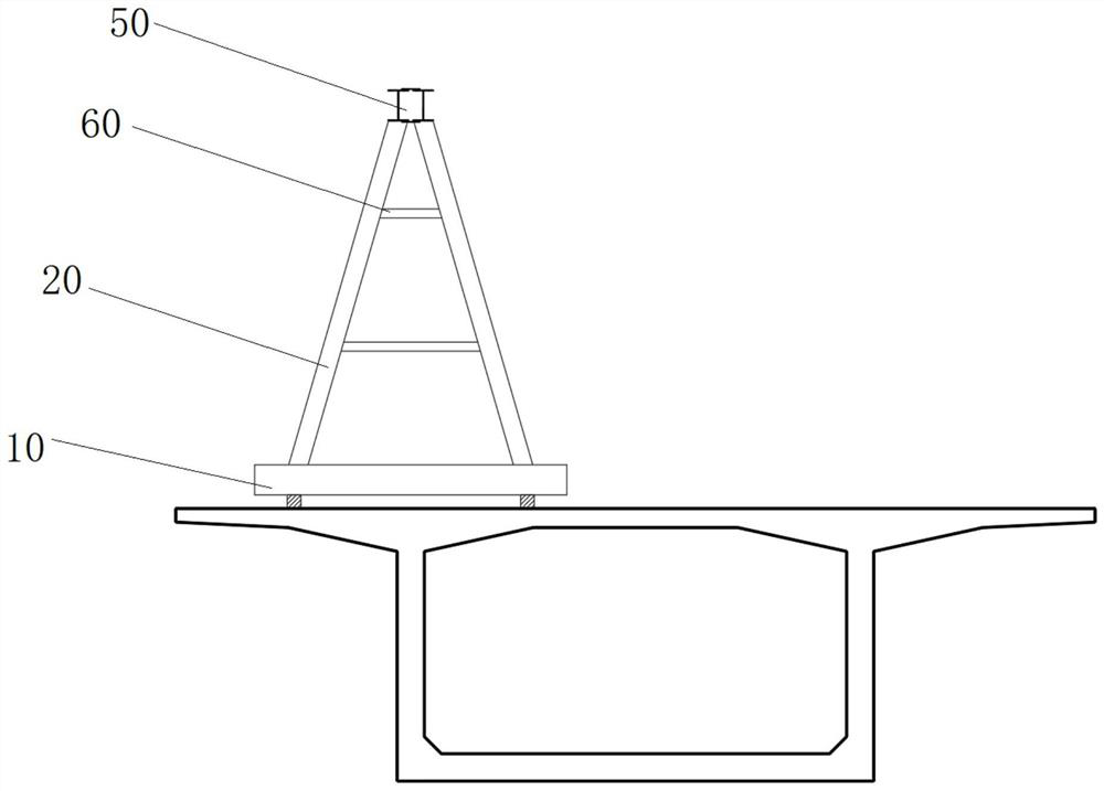 Variable cross-section prestress continuous box girder bridge deck crane hoisting and dismantling method