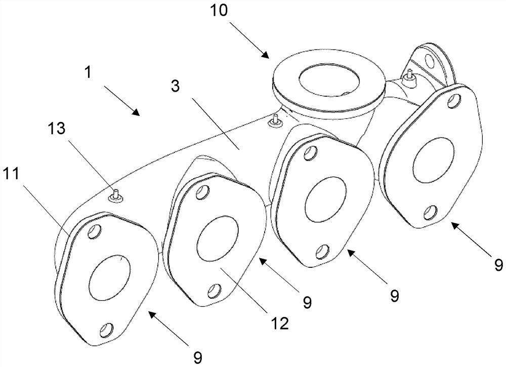 Air gap-insulated exhaust elbow