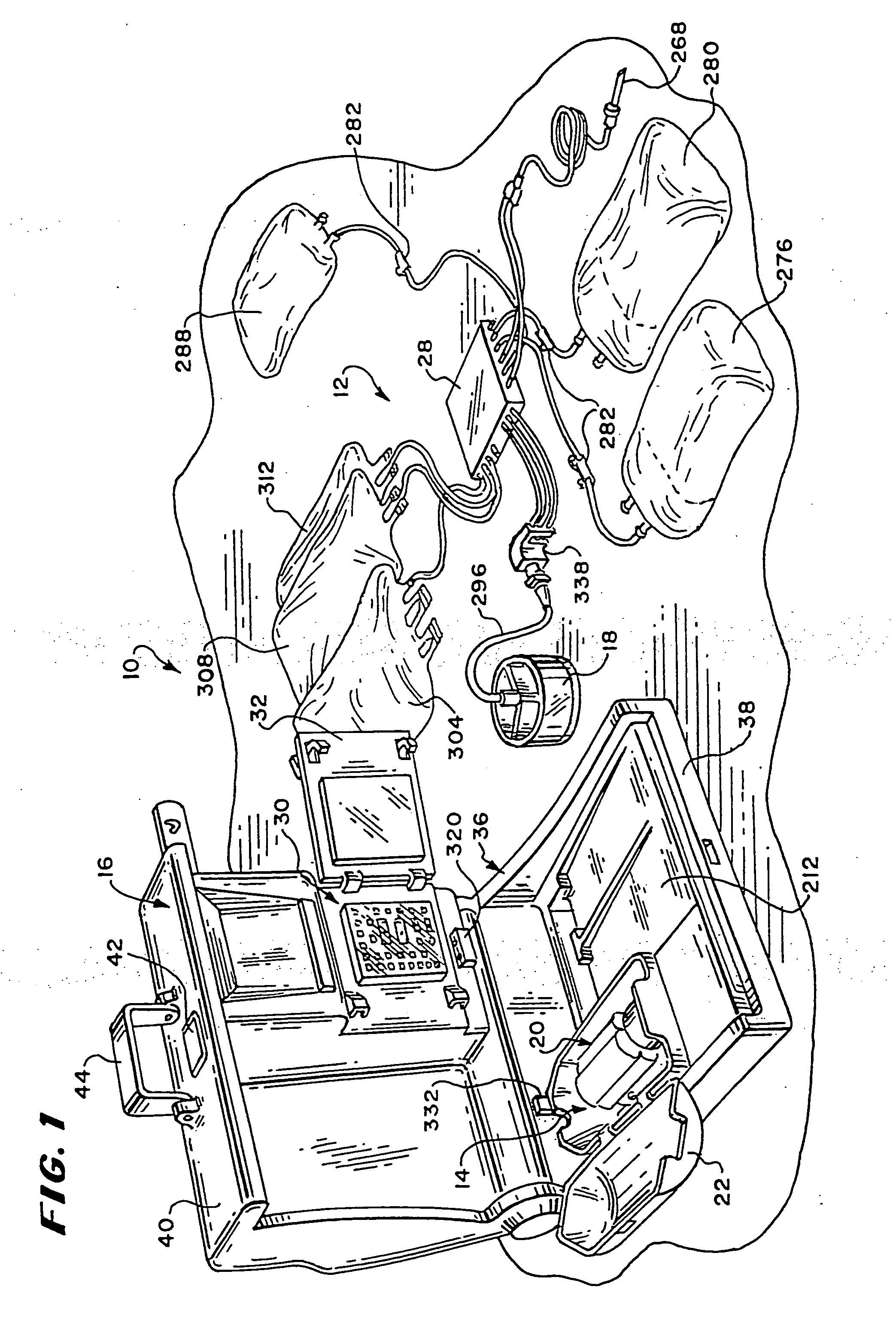 Blood processing systems with fluid flow cassette with a pressure actuated pump chamber and in-line air trap