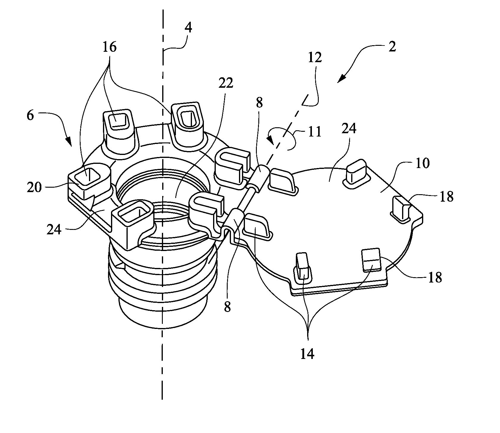 Dishwasher and inlet bolt