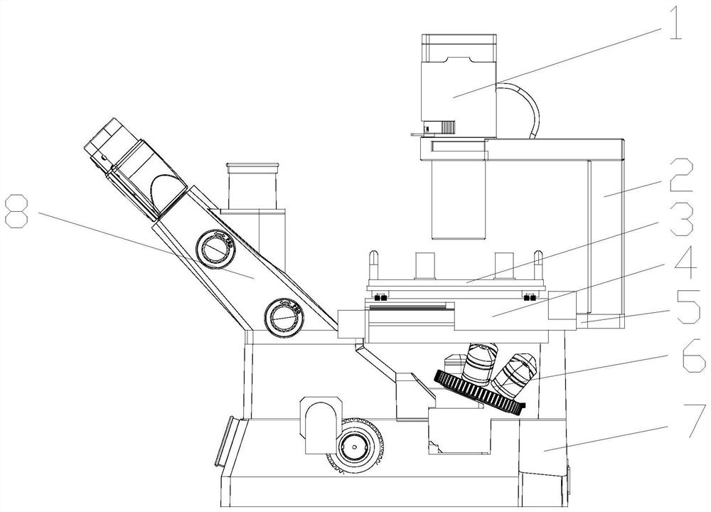 Inverted automatic slide scanner device and using method thereof