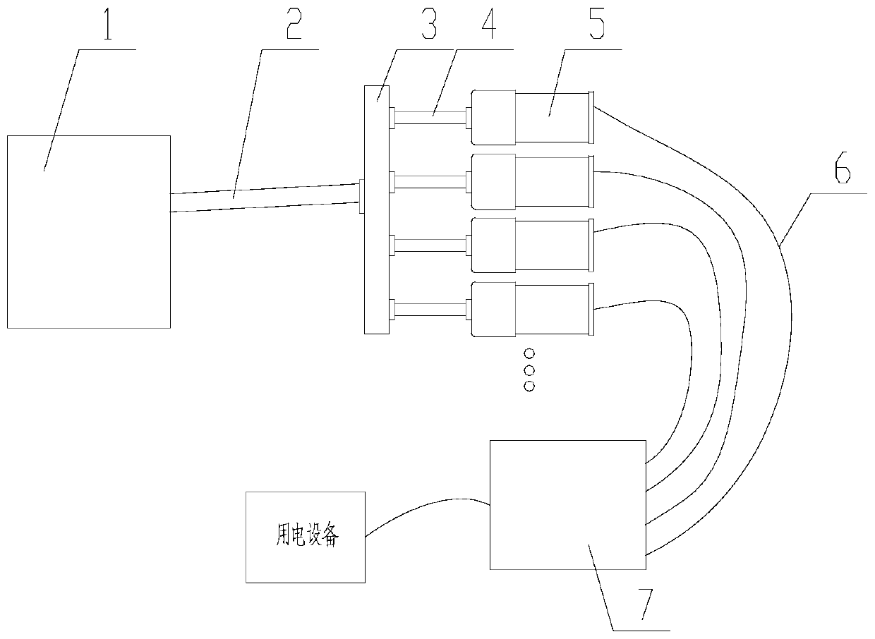 Multi-machine parallel power-taking power generation system