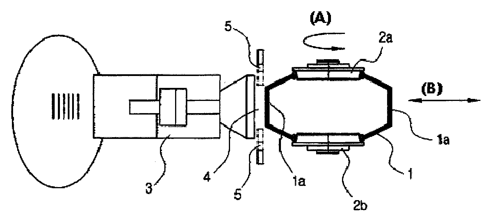 Electron beam emission apparatus for rubber spew prevention of tire tread