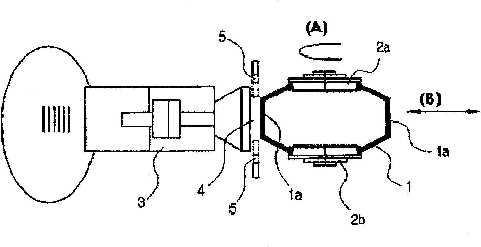 Electron beam emission apparatus for rubber spew prevention of tire tread