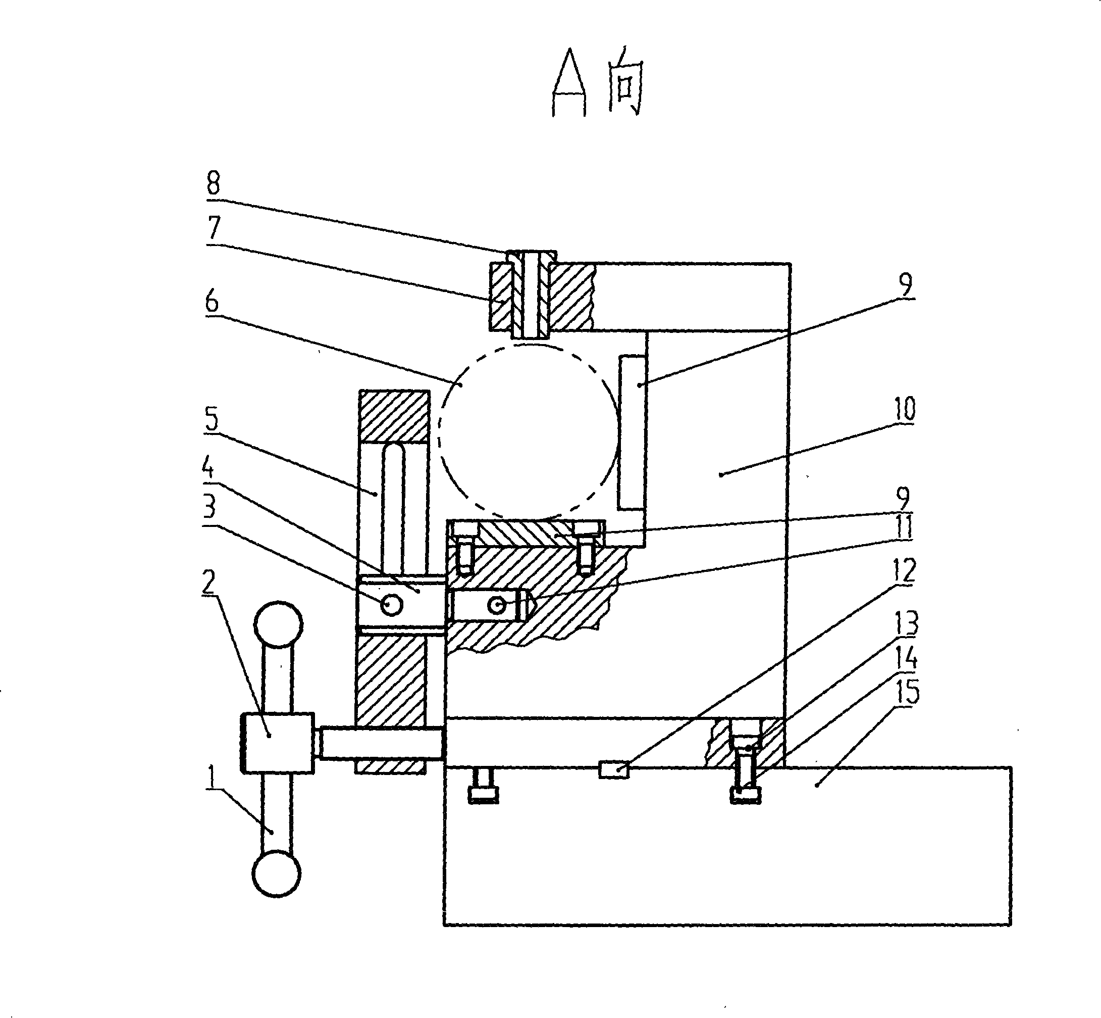 Clamp for drilling oil hole on crankshaft