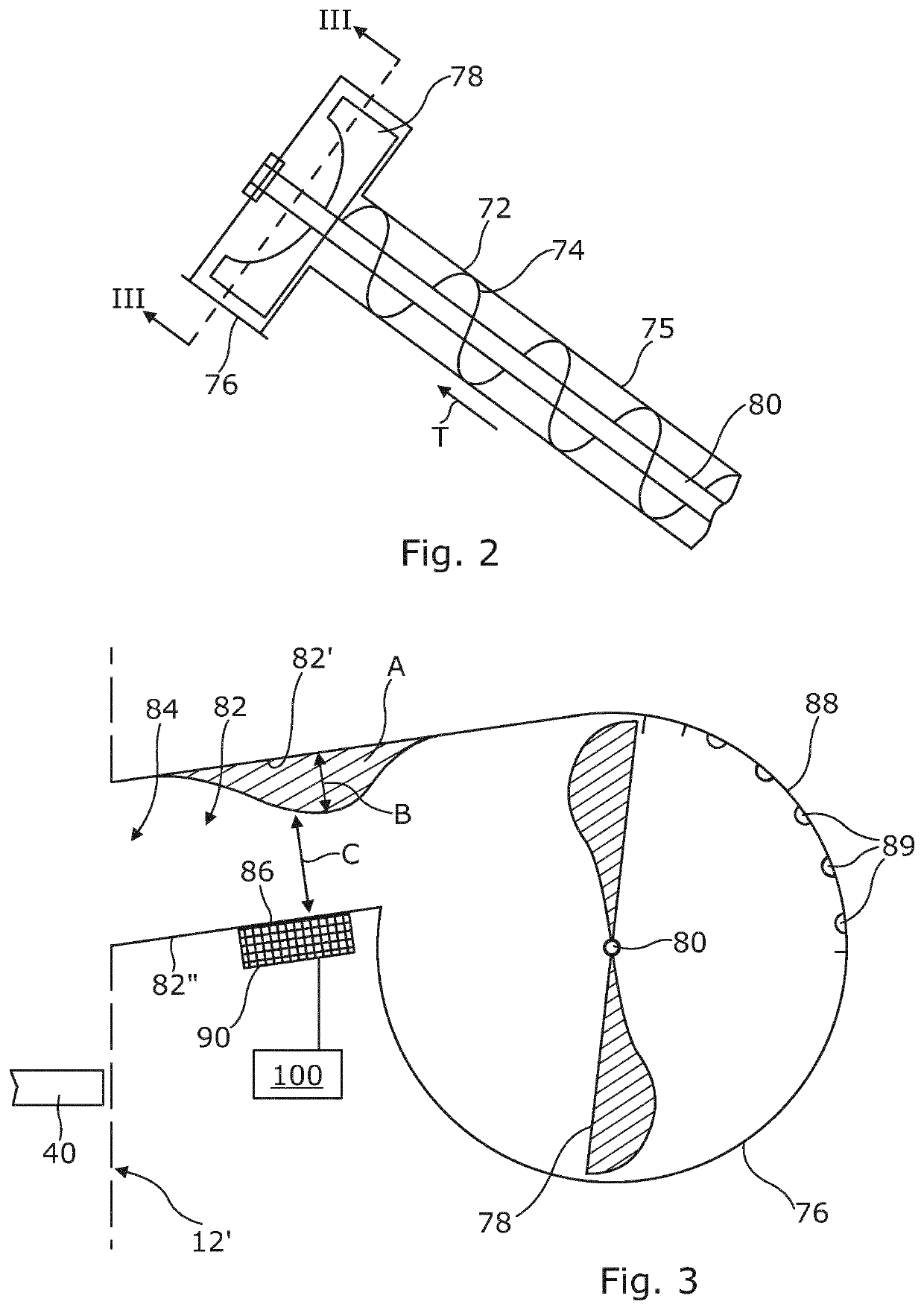 Volume sensor for combine harvester tailings return system