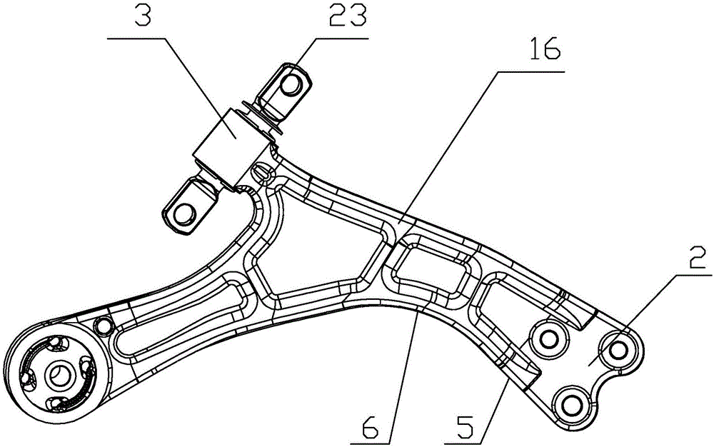Automobile front lower swing arm assembly