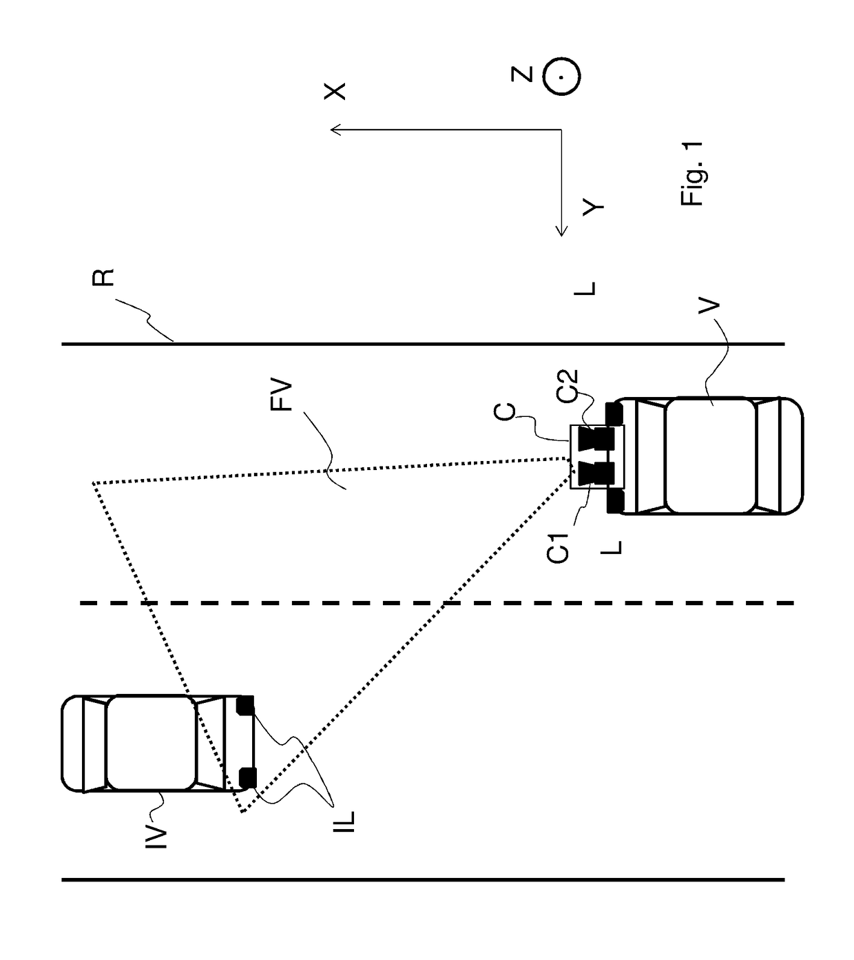 Method for identifying an incoming vehicle and corresponding system