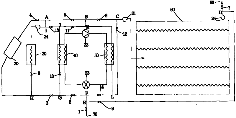 Heat-accumulating solar energy and heat pump combined drying device capable of realizing multi-mode operation