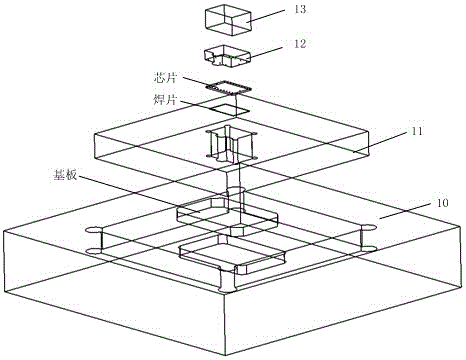 Device used for realizing microwave chip eutectic pressurization and pressurization method
