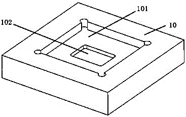 Device used for realizing microwave chip eutectic pressurization and pressurization method