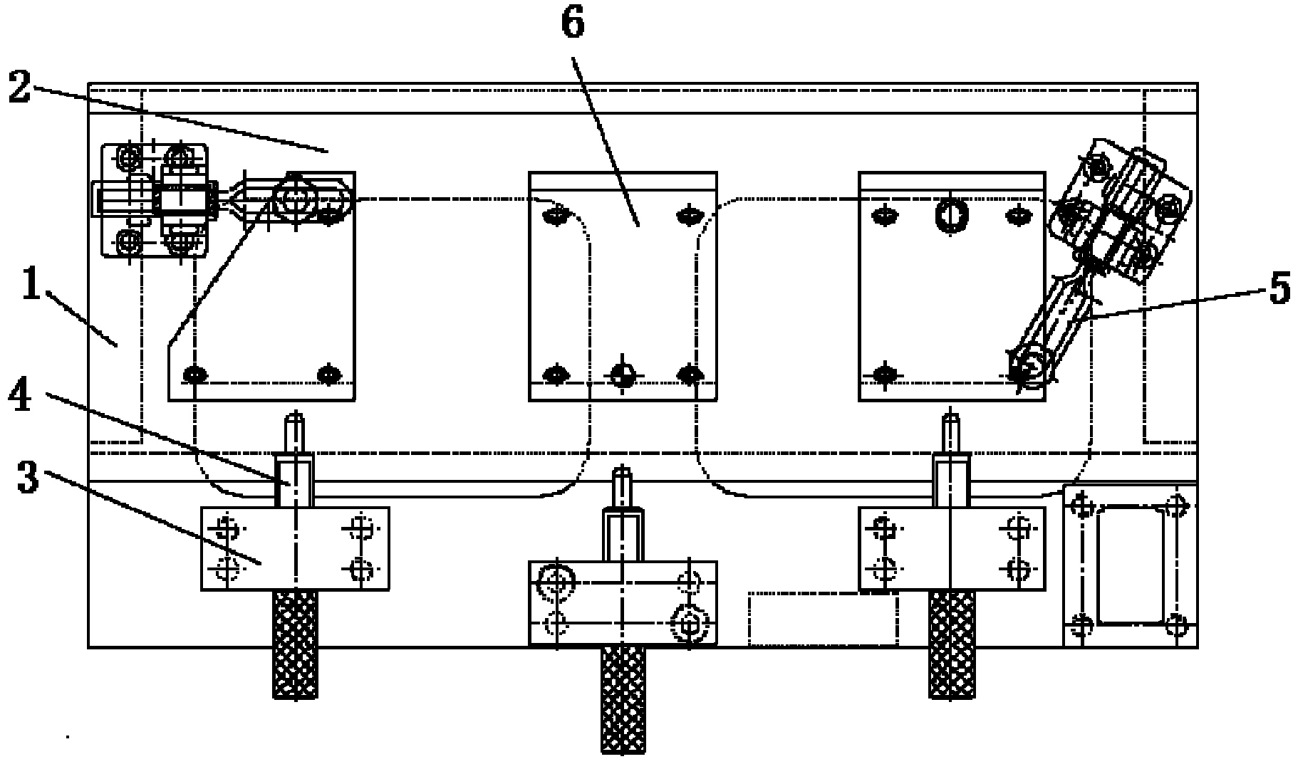 Detection device for lateral position and end surface of gas exhaust manifold