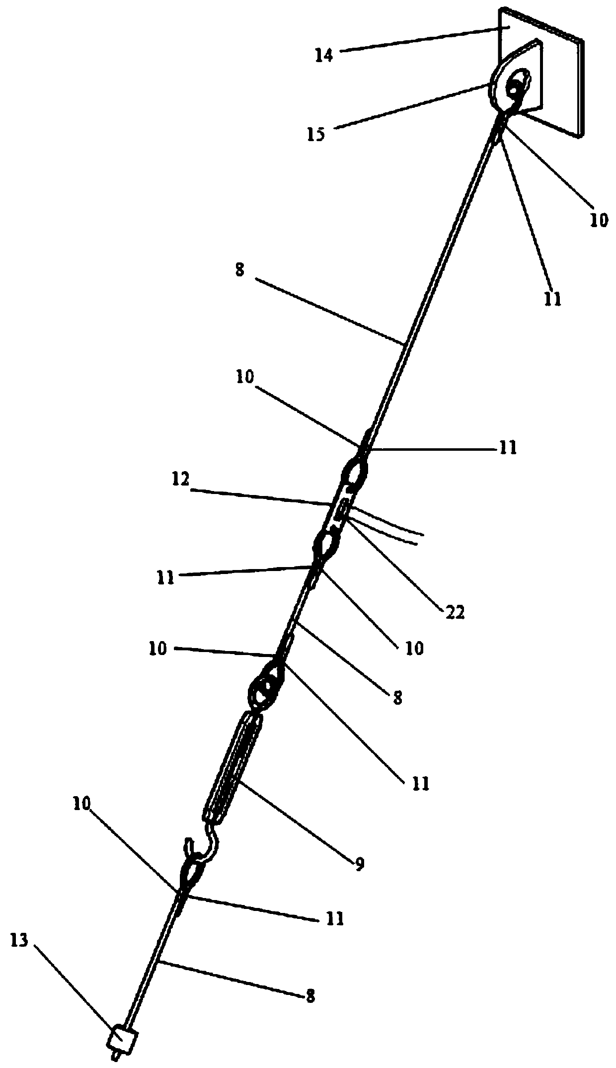 Device and method for simulating typical damage of cable-stayed bridge