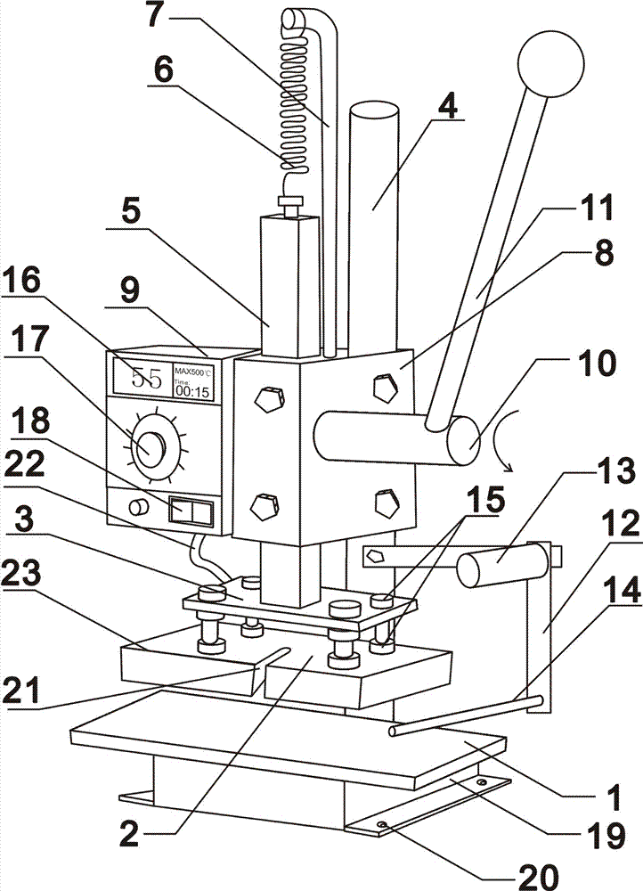 Leather pattern hot stamping machine